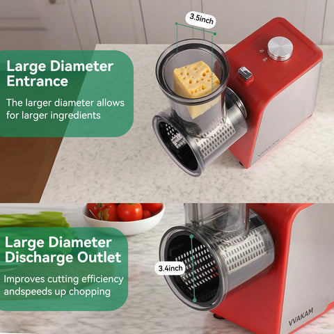VVAKAM five-blade set enabling versatile shredding and slicing.
