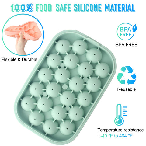 VVAYHUA silicone molds release ice cubes effortlessly with a gentle twist.