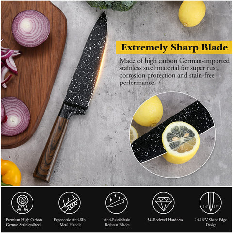 Vvwgkpk 3.5-inch paring knife ideal for intricate peeling and trimming.