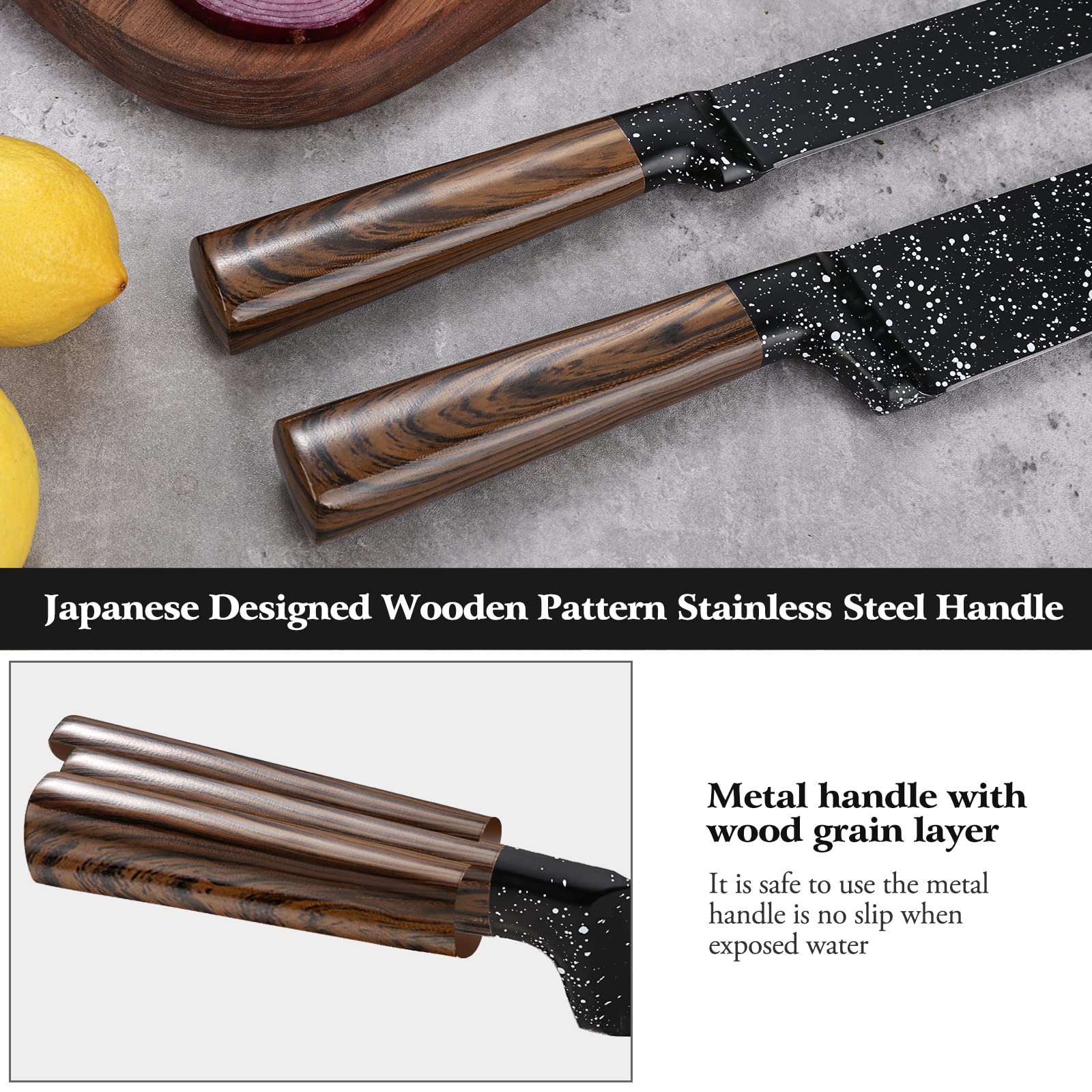 Vvwgkpk 8-inch bread knife close-up for clean, even slices.