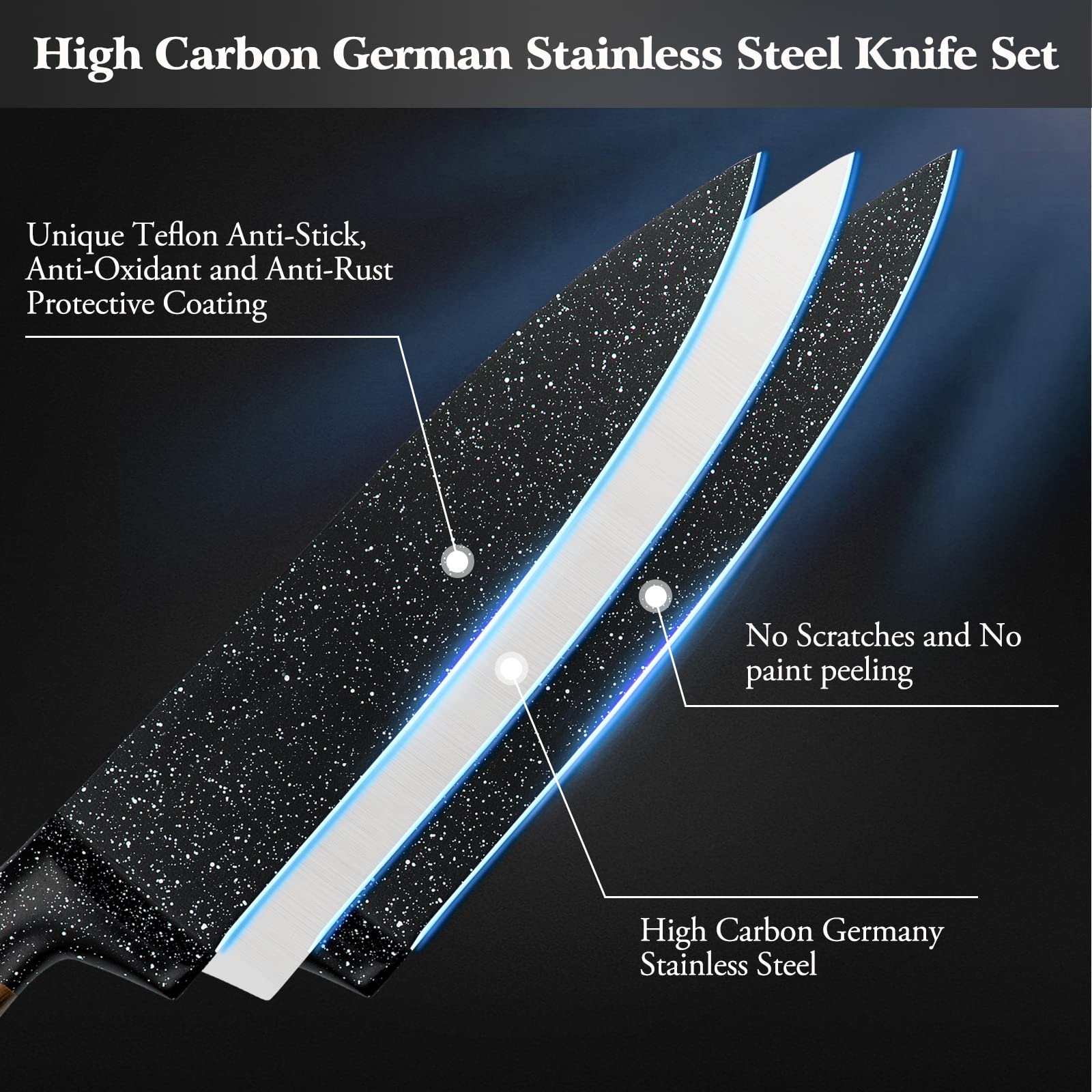 Vvwgkpk 8-inch slicing knife close-up highlighting balance and control.