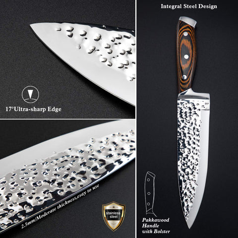 Vvwgkpk 6-inch slicing knife ideal for meats and vegetables.