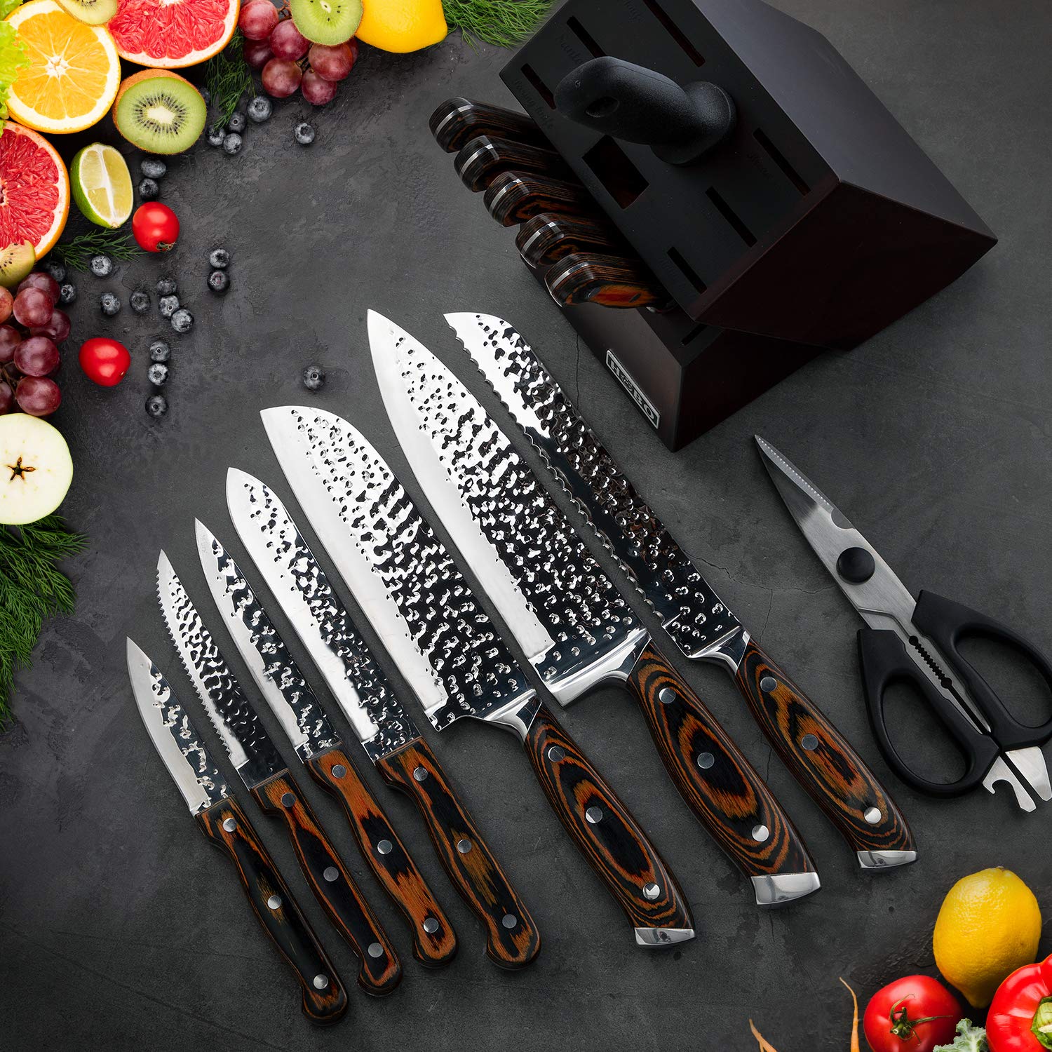 Vvwgkpk 6-piece steak knives for sharing meals with ease.
