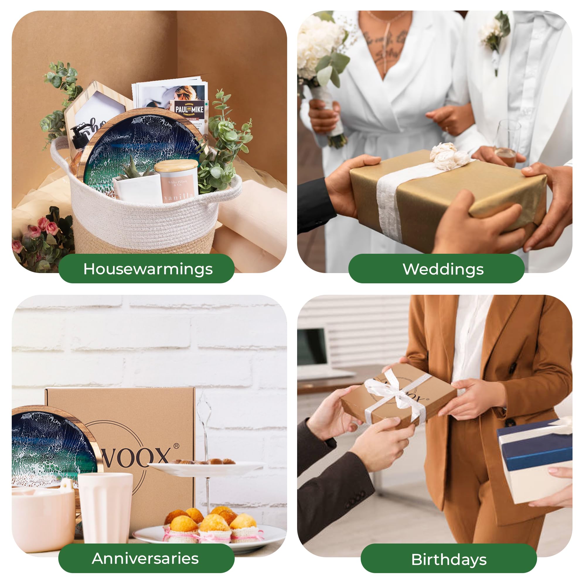 VWOOX loofah cleaning accessory included for simple tray maintenance.