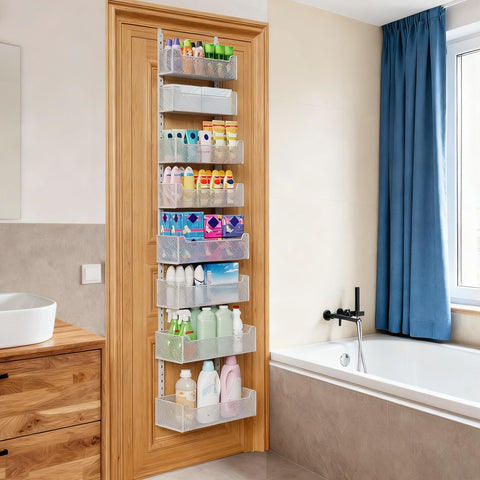 VyGrow adhesive stickers stabilize the unit against the door for steady use.