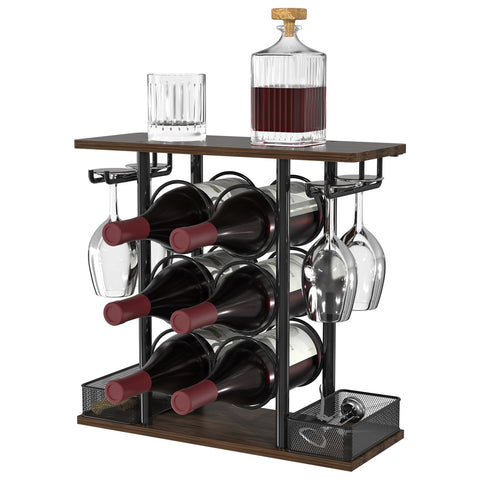 VyGrow countertop wine rack in assembly step for easy setup