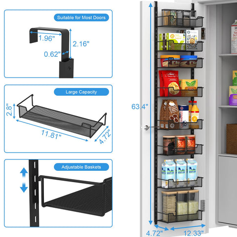 VyGrow door organizer shows simple over-the-door installation for space saving.