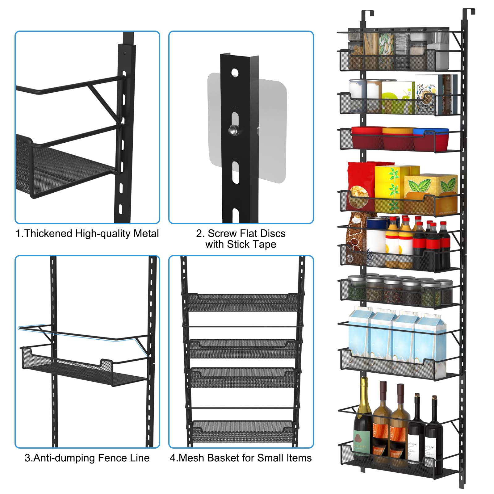 VyGrow multifunctional door organizer suited for kitchen, laundry, and bath.