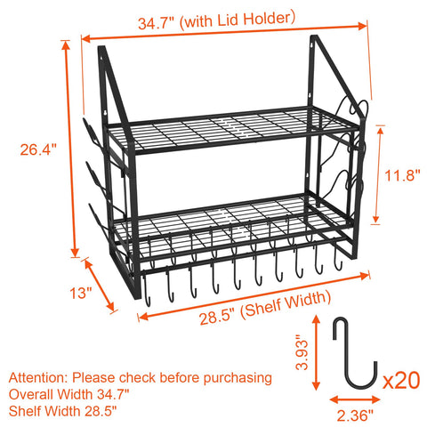 VyGrow two-tier pot organizer maximizing vertical kitchen space.