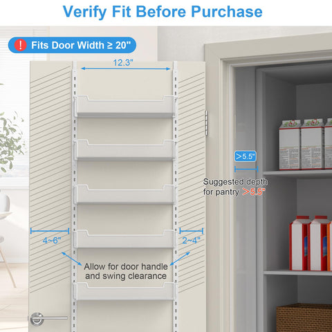 VyGrow includes wall anchors and screws for secure installation on walls or doors