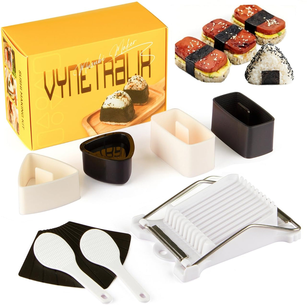 Vynetralix musubi press molds kit for consistent shapes and easy servings