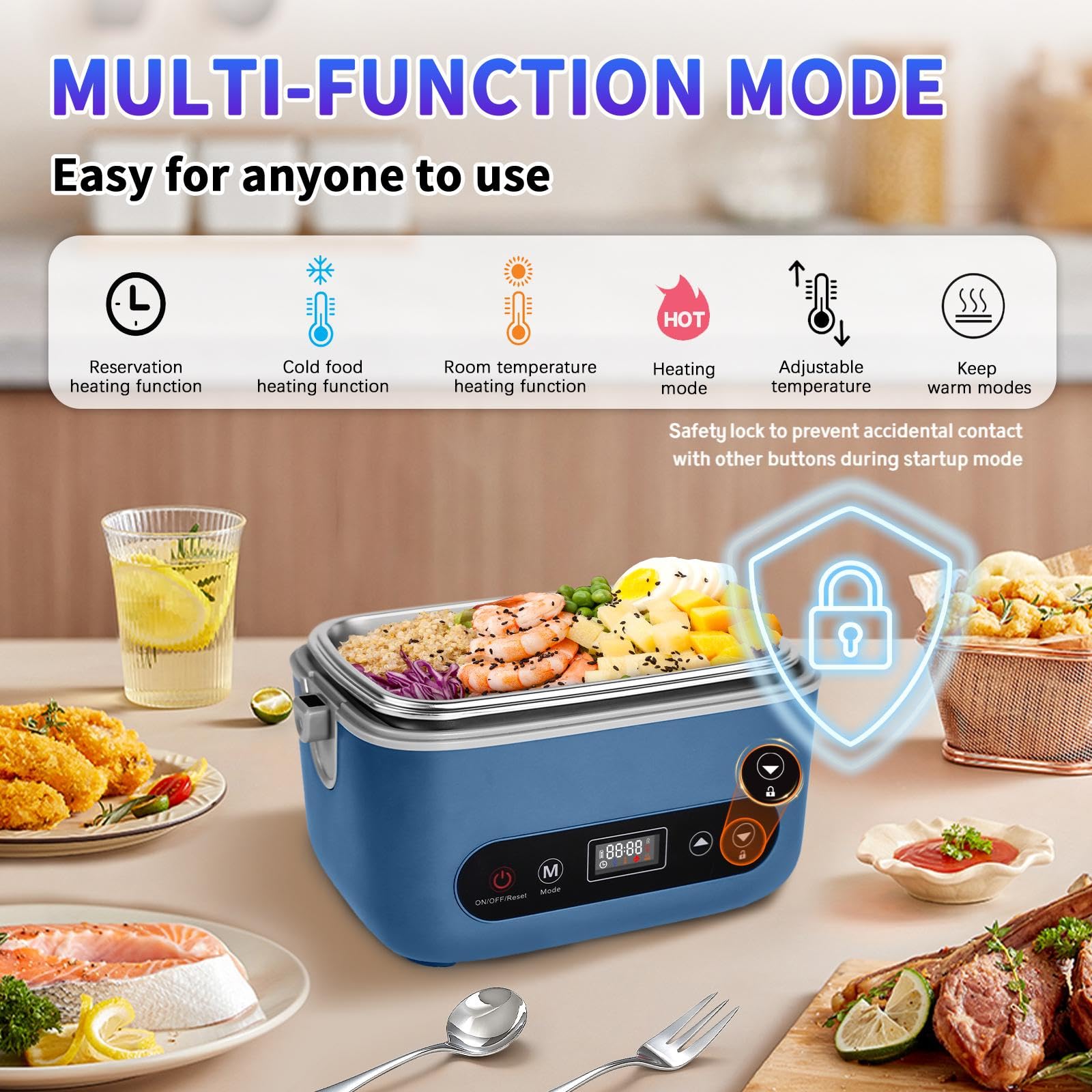VYRALOFT lunch box open lid showing easy access to 1.2L meals