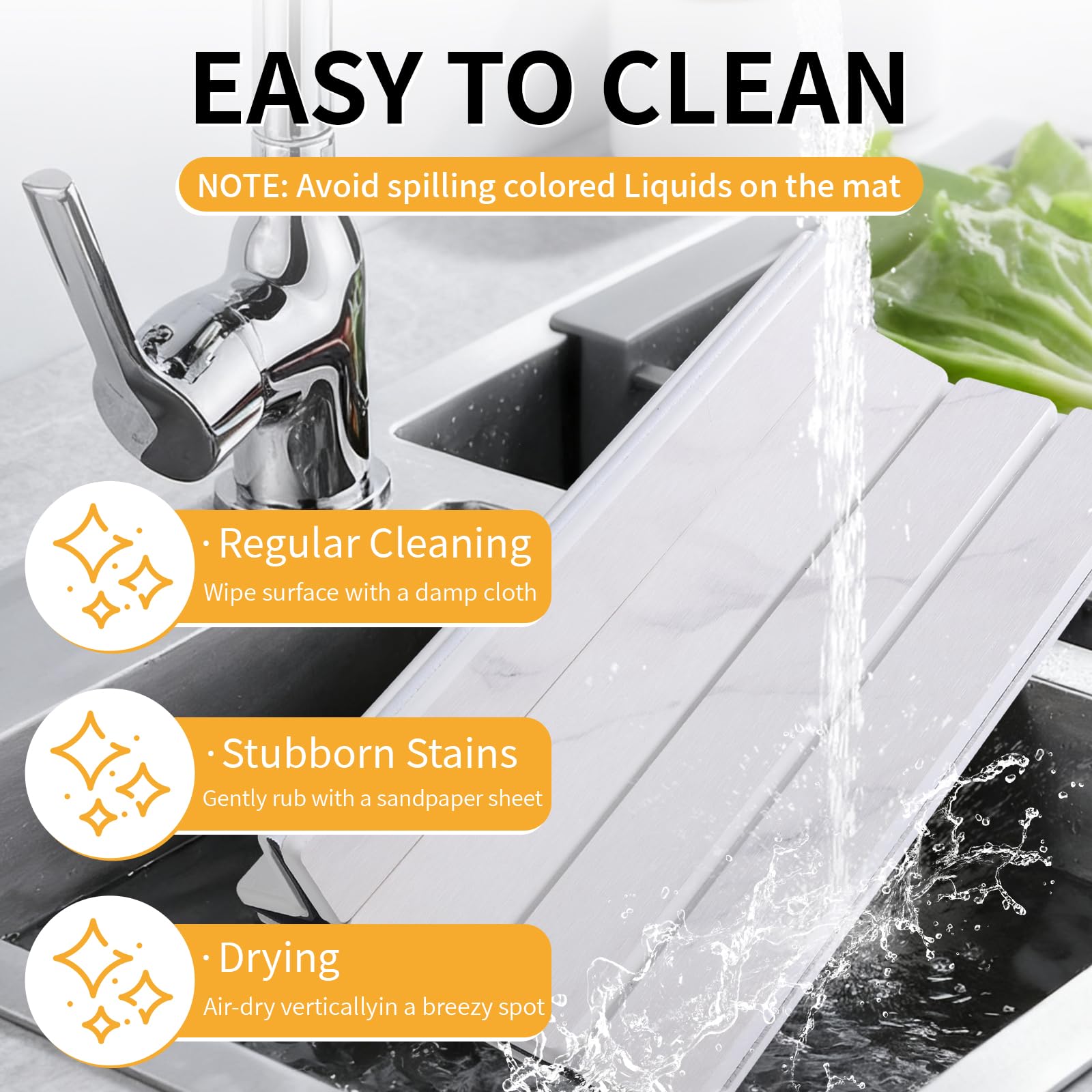 VYRASSIUM drying mat used for drying dishes and cups on counters.