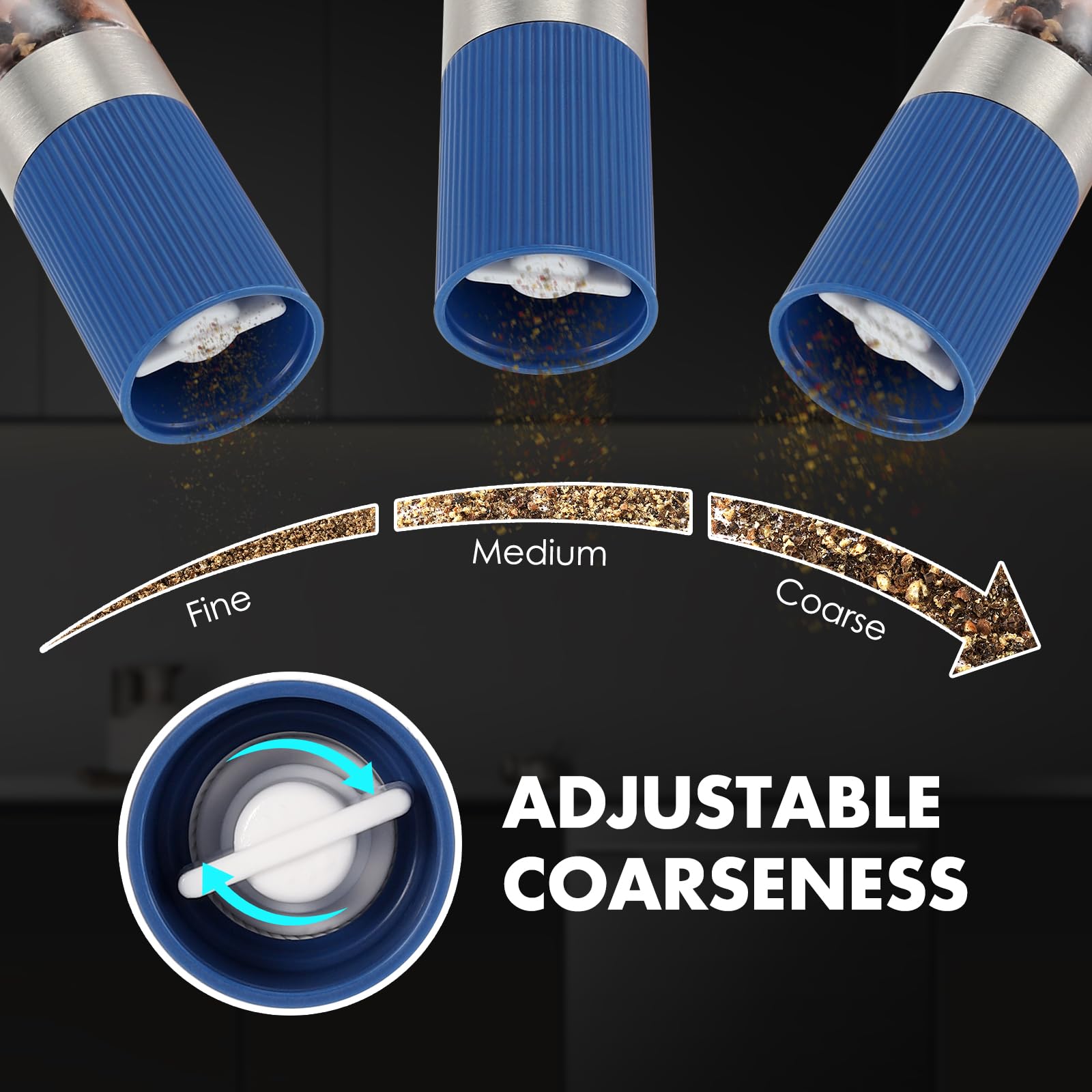 vzaahu ceramic burr mill delivers consistent grind for pepper and salt