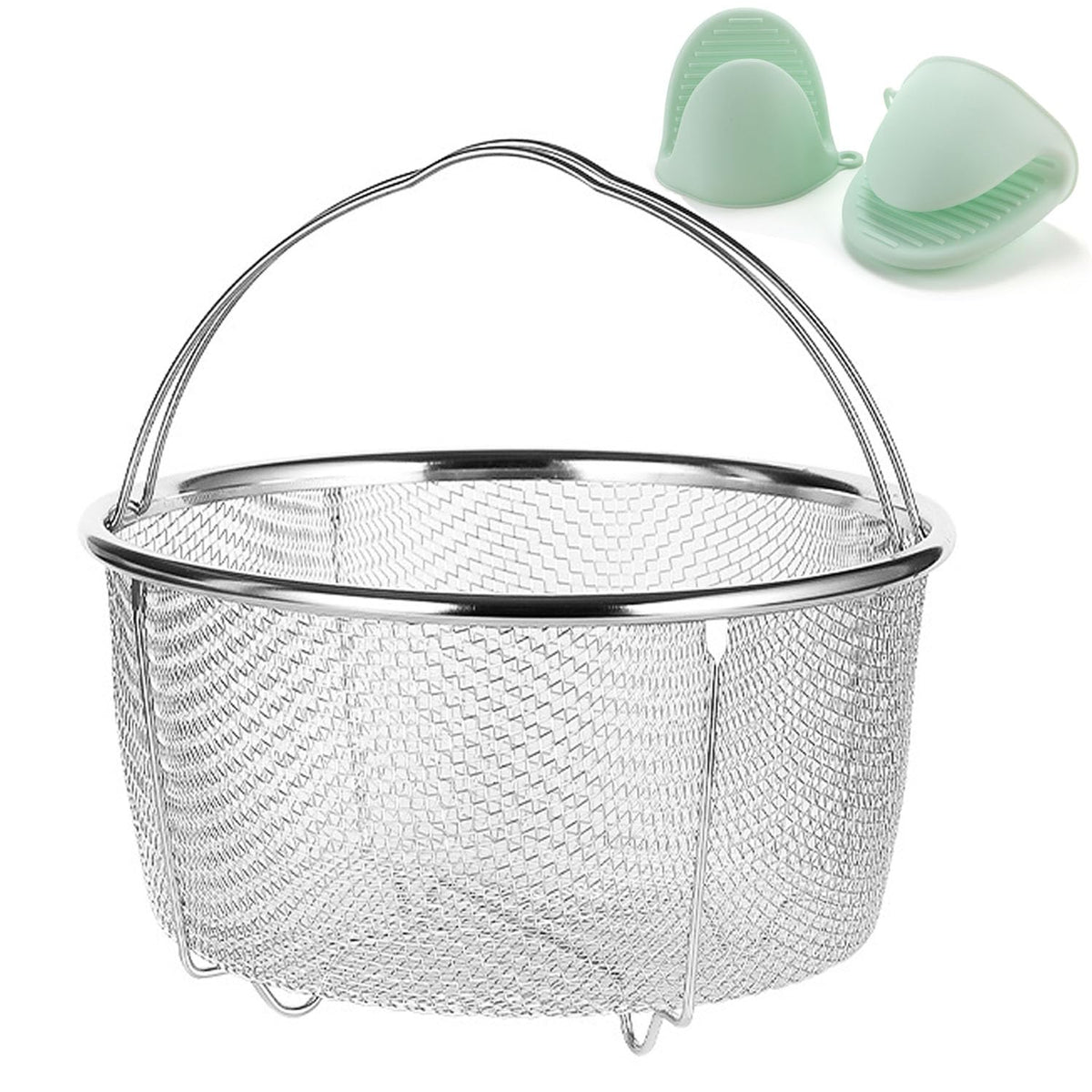 Vziokk steamer basket for 6-8 quart pots, easy lift and even steaming.