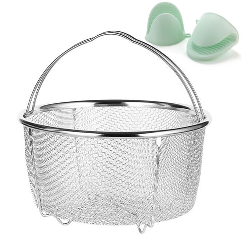 Vziokk steamer basket for 6-8 quart pots, easy lift and even steaming.
