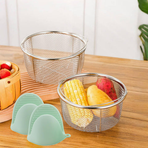 Vziokk mesh design promotes better steam circulation and even cooking.