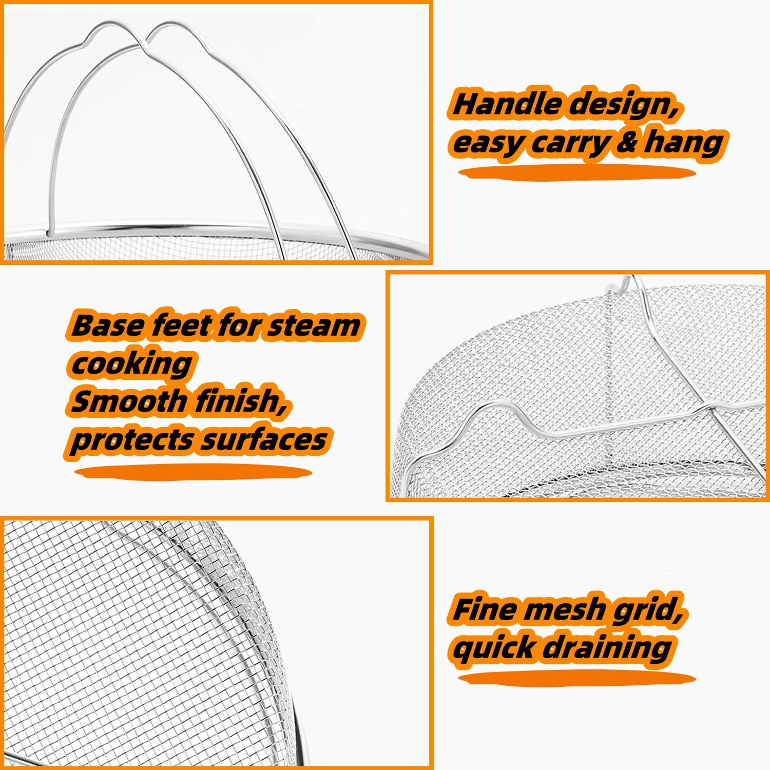 Vziokk vegetable steaming basket ideal for veggies and greens.