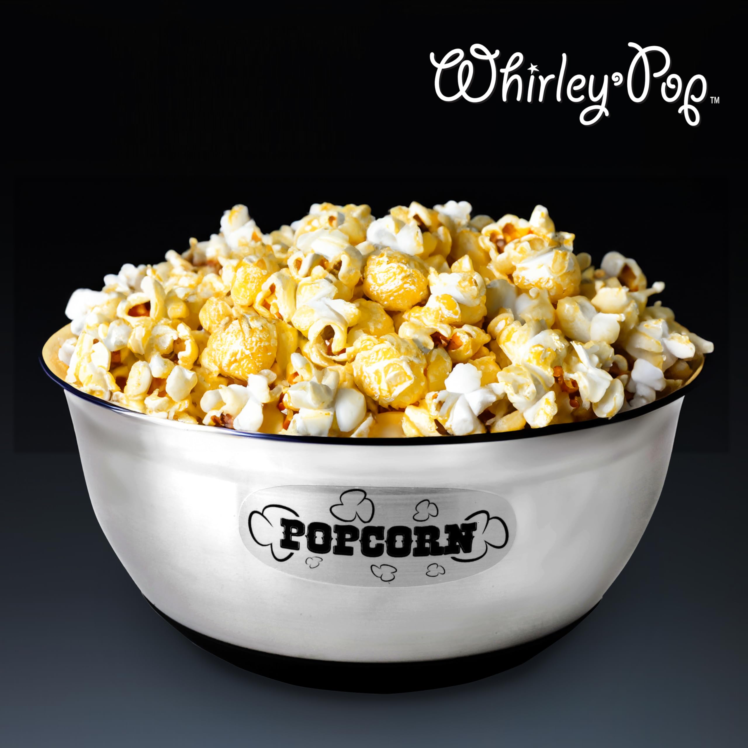 Wabash Valley Farms large serving bowl keeps popcorn warm during gatherings.