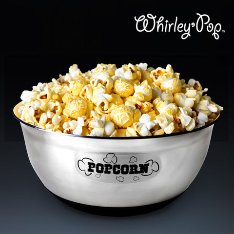 Wabash Valley Farms large serving bowl keeps popcorn warm during gatherings.
