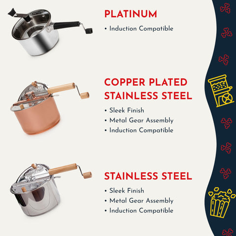 Wabash Valley Farms Whirley Pop aluminum pot withstands repeated use.