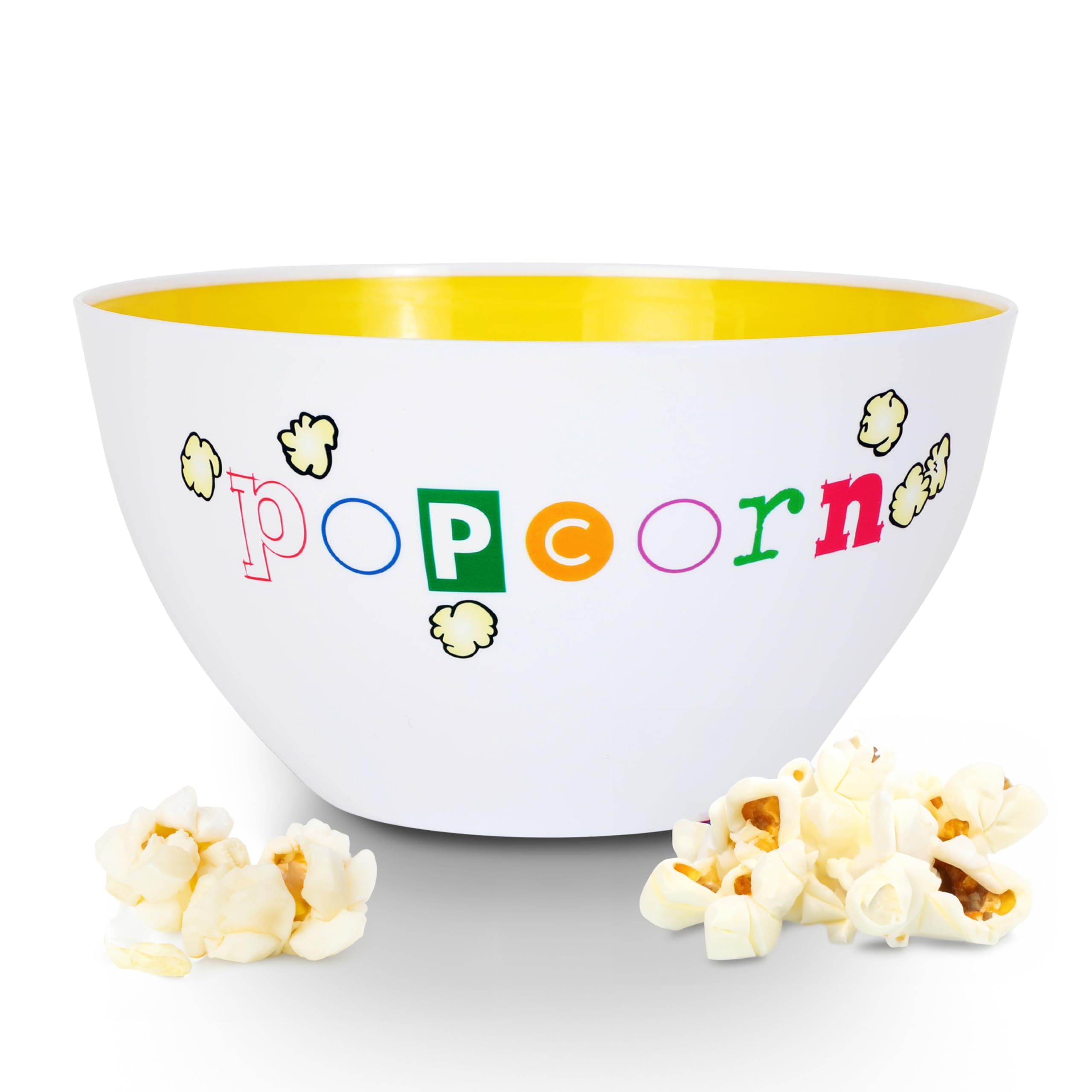 Wabash Valley Farms Popcorn Fun Time Bowl with outside print, ideal for family movie nights.