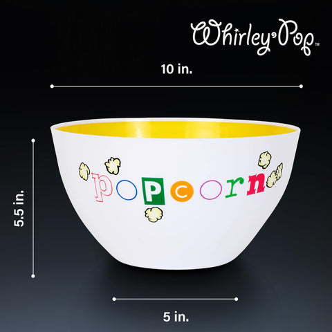 Wabash Valley Farms Popcorn Fun Time Bowl size 10x5-5, spacious serving for gatherings.