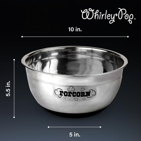Wabash Valley Farms durable stainless steel bowl for chips, pretzels, and snacks.