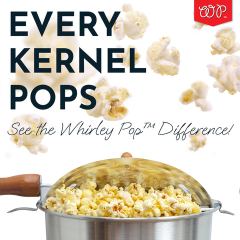 Wabash Valley Farms Whirley Pop copper finish adds kitchen style