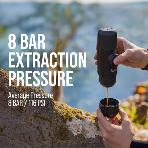 WACACO Minipresso GR portable design ideal for camping and travel.