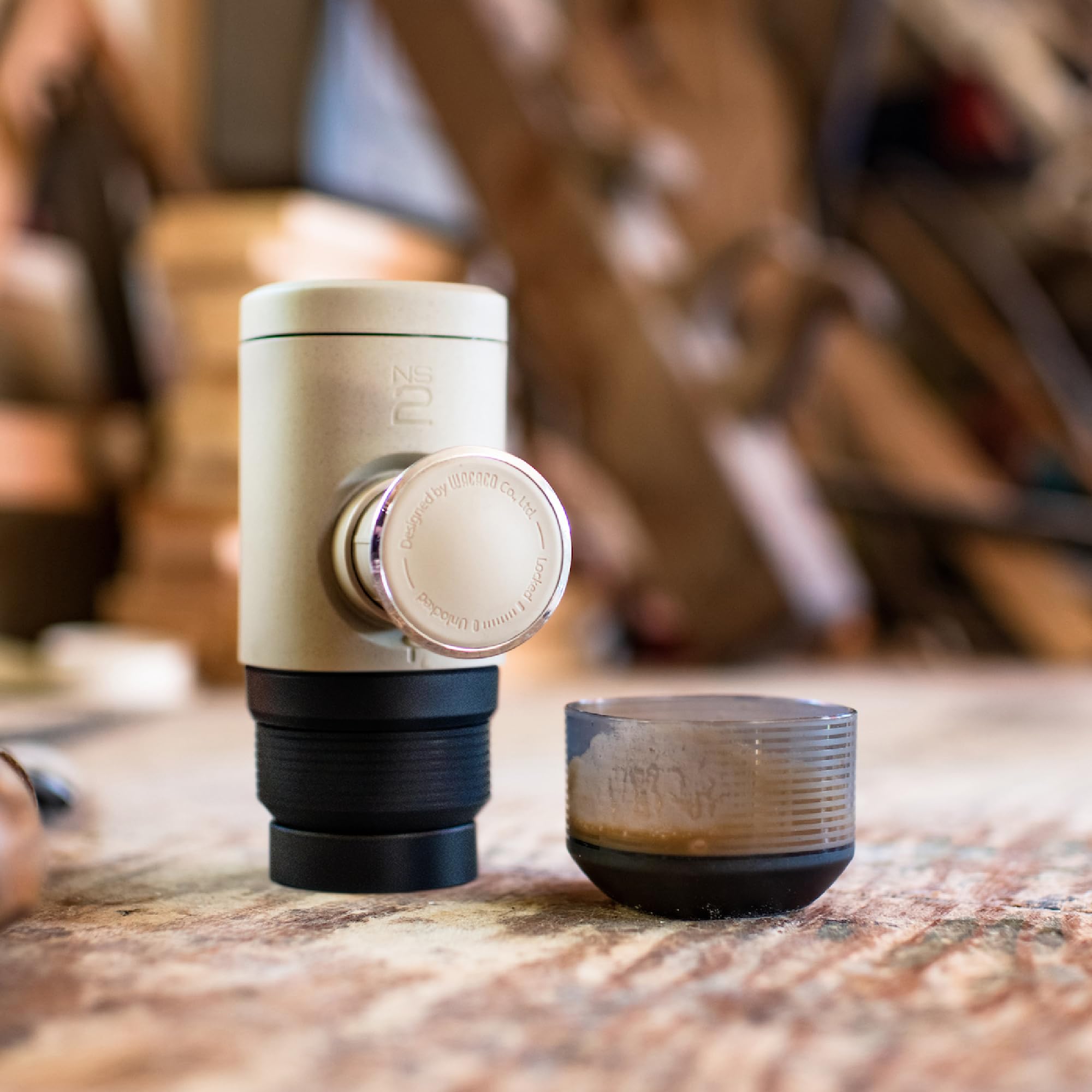 WACACO Minipresso NS2 easy-cleanup design supports quick post-use maintenance.
