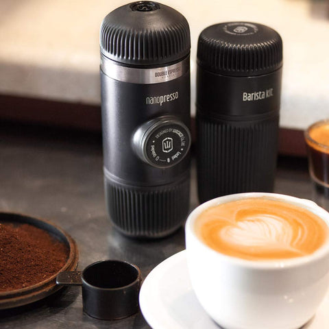 WACACO Nanopresso Barista Kit keeps components organized for quick setups.