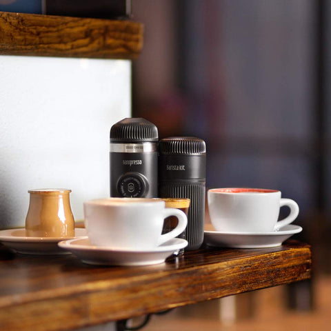 WACACO Nanopresso Barista Kit provides portable espresso parts storage.