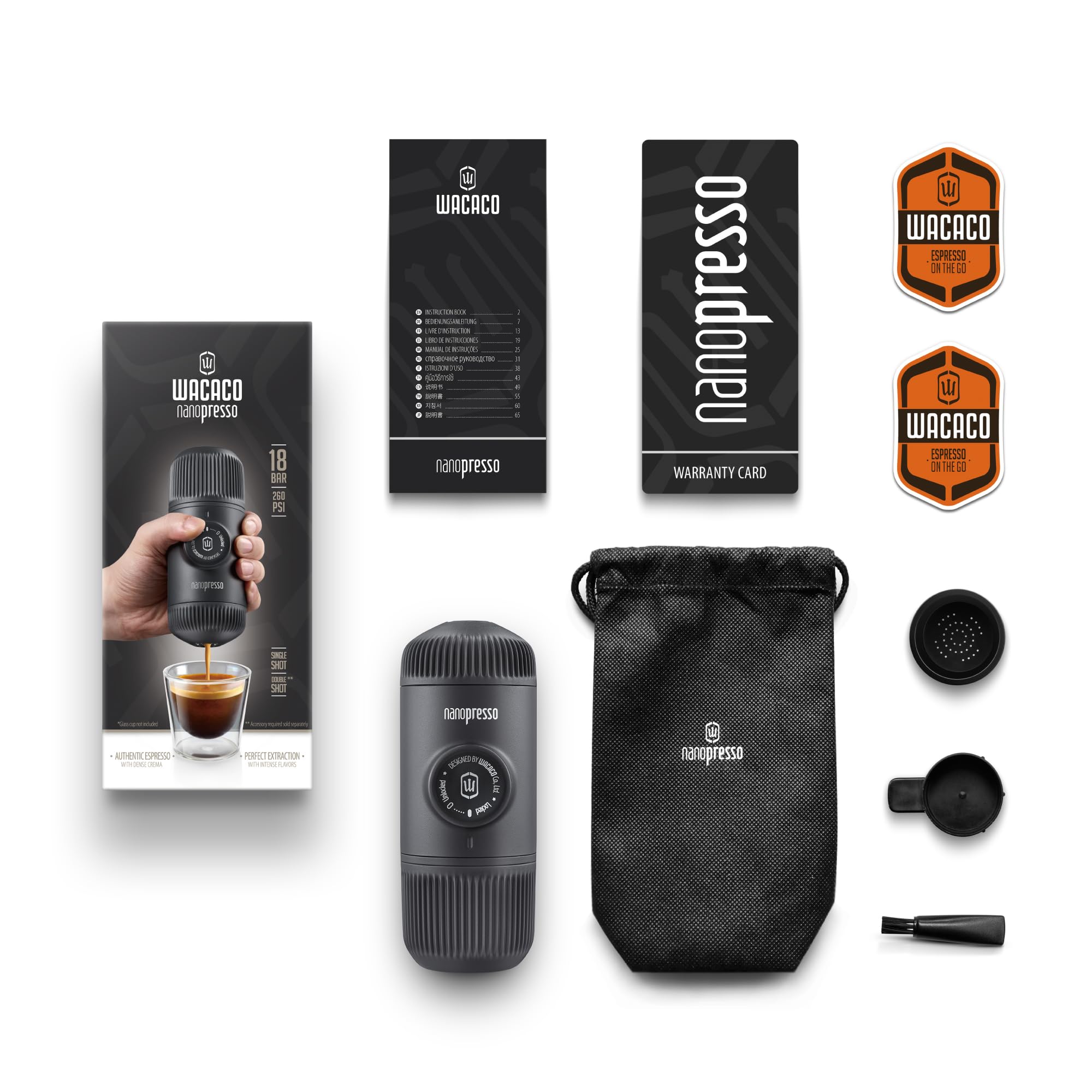 Wacaco Nanopresso easy-clean components after disassembly