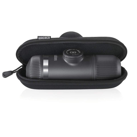 Wacaco Nanopresso L-Case open compartments for organized storage.