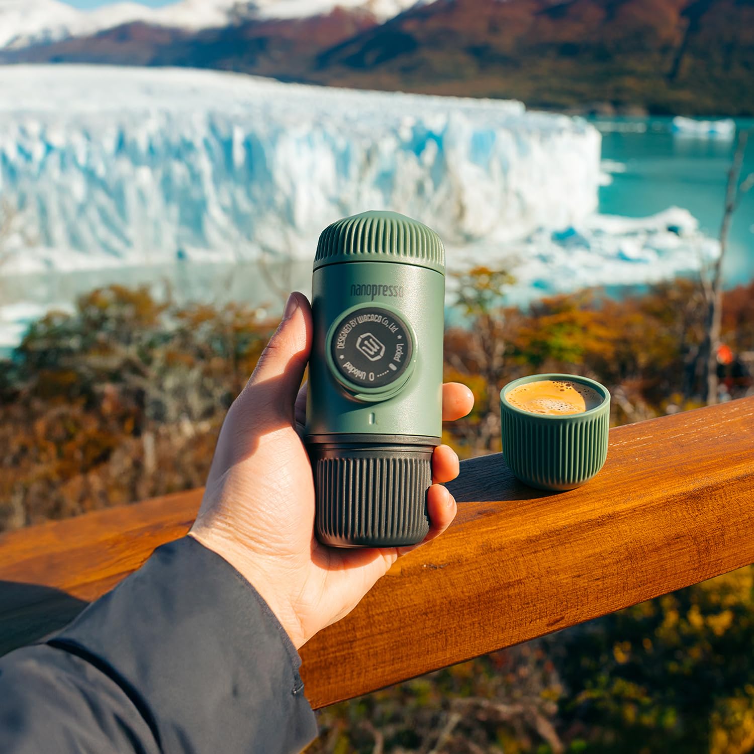 Nanopresso operated by hand for caffeine without electricity.