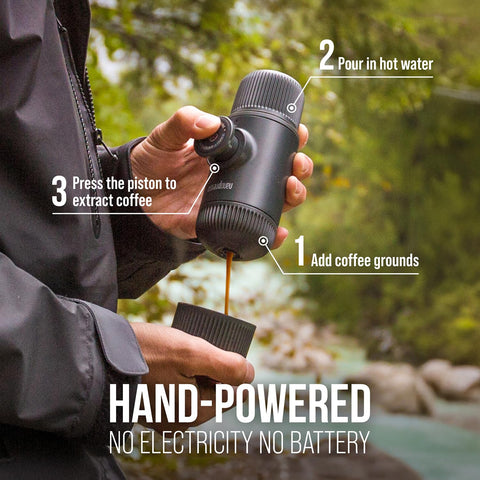 Wacaco Nanopresso travel-friendly setup for quick espresso anywhere, including campsites