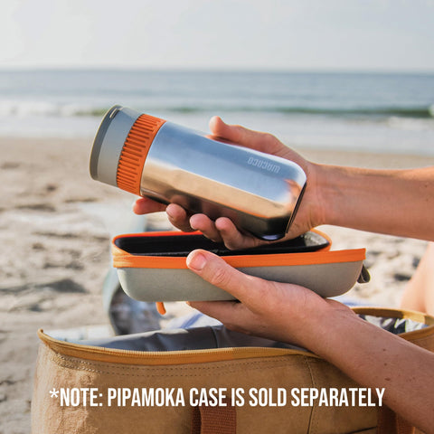 WACACO Pipamoka 10 oz capacity for full cups on commutes.
