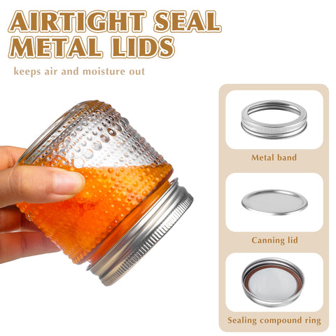 WACOI airtight silver lid and band seal freshness for pantry keepsakes.