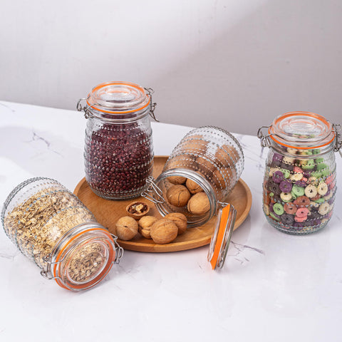 WACOI jars help organize pantry on countertops or shelves.