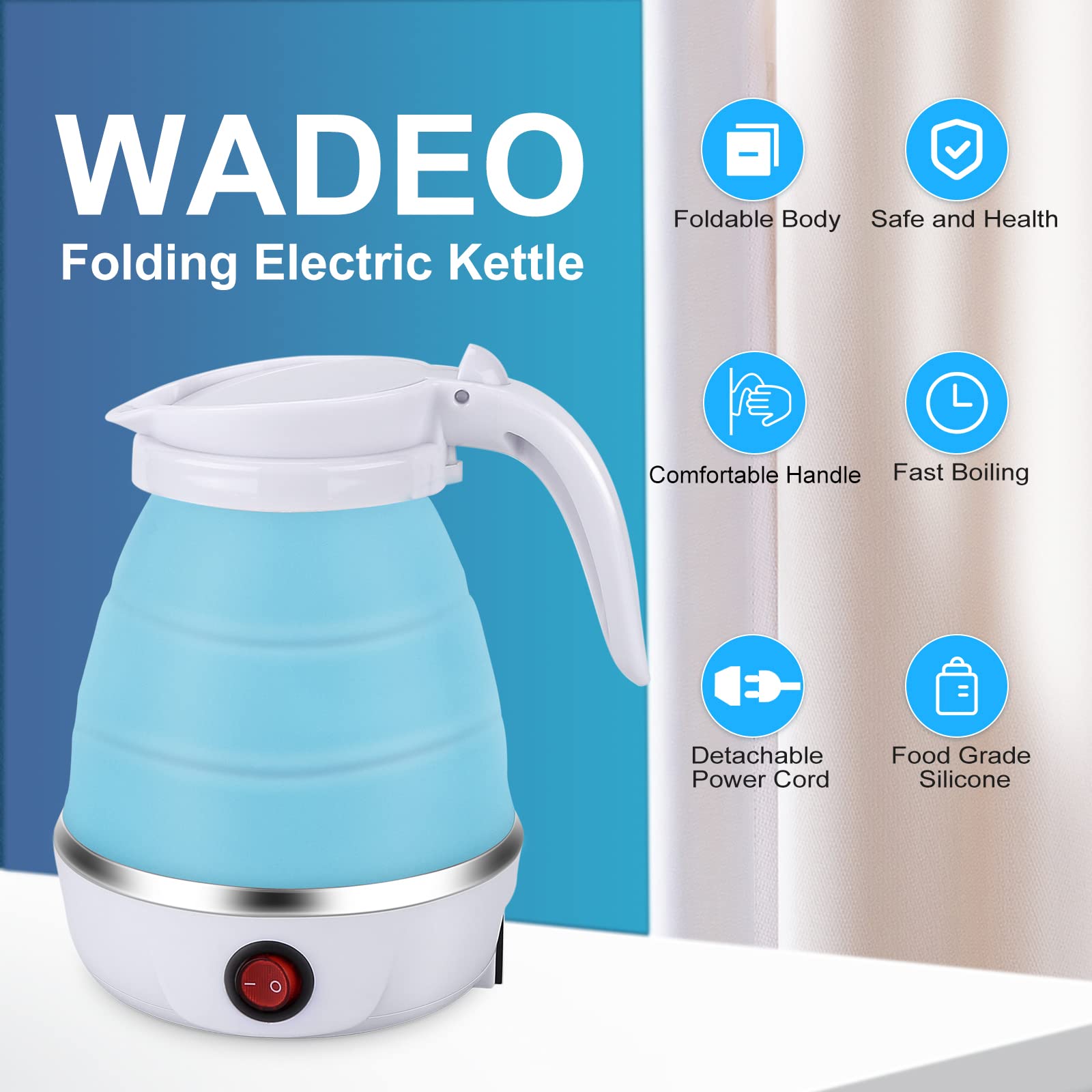 WADEO collapsible cups 200ml convenient for tea or coffee