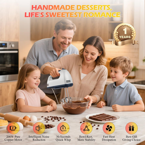 WADODO compact kitchen mixer supports easy storage and everyday baking.
