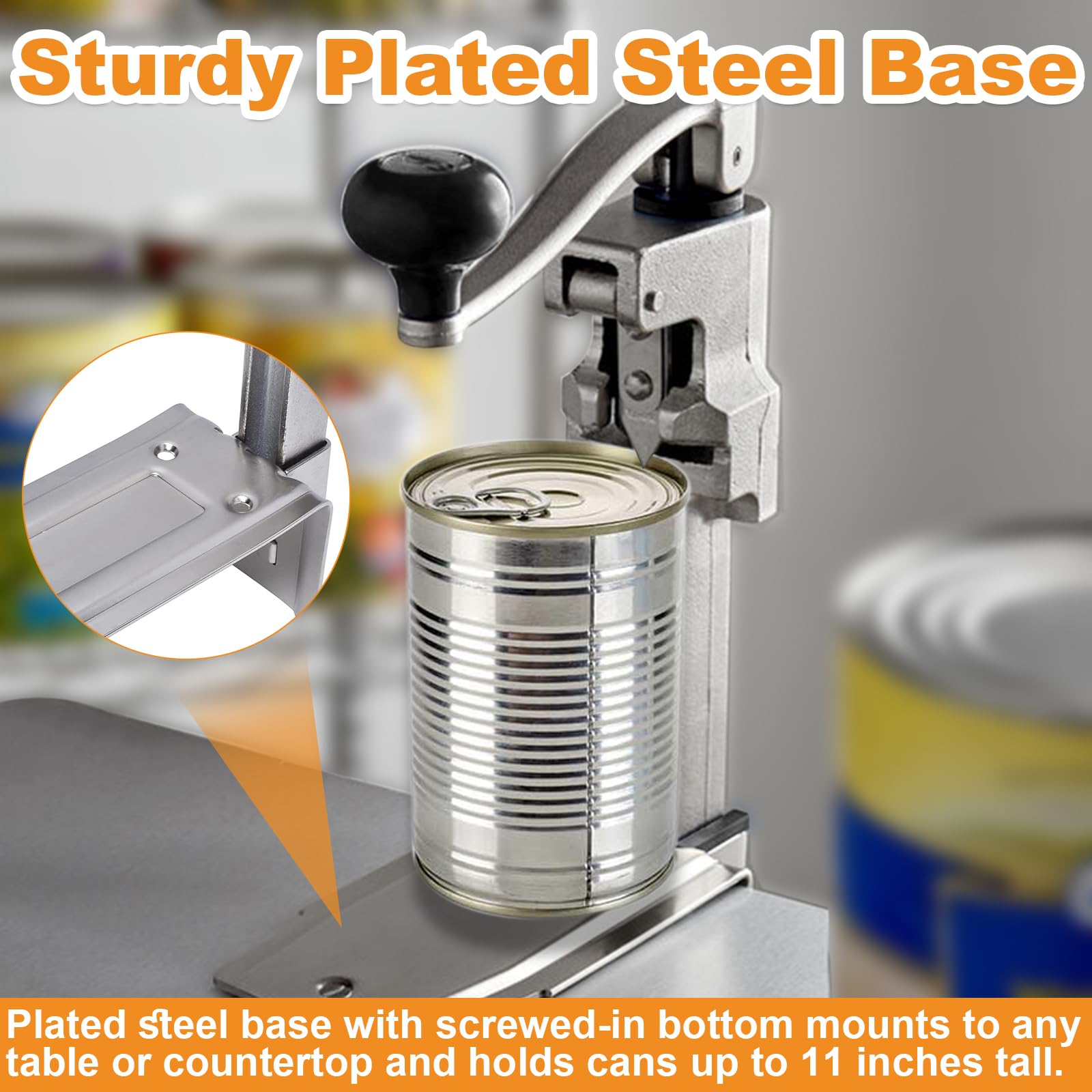 Wadoy can opener in use on a busy counter for efficient service