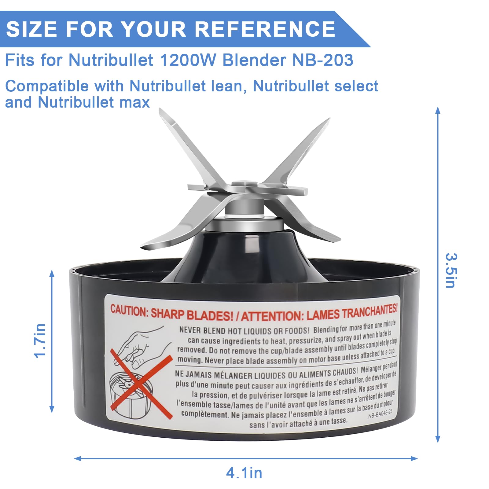 Wadoy Pro extractor blade for Nutribullet Lean enhances ingredient extraction