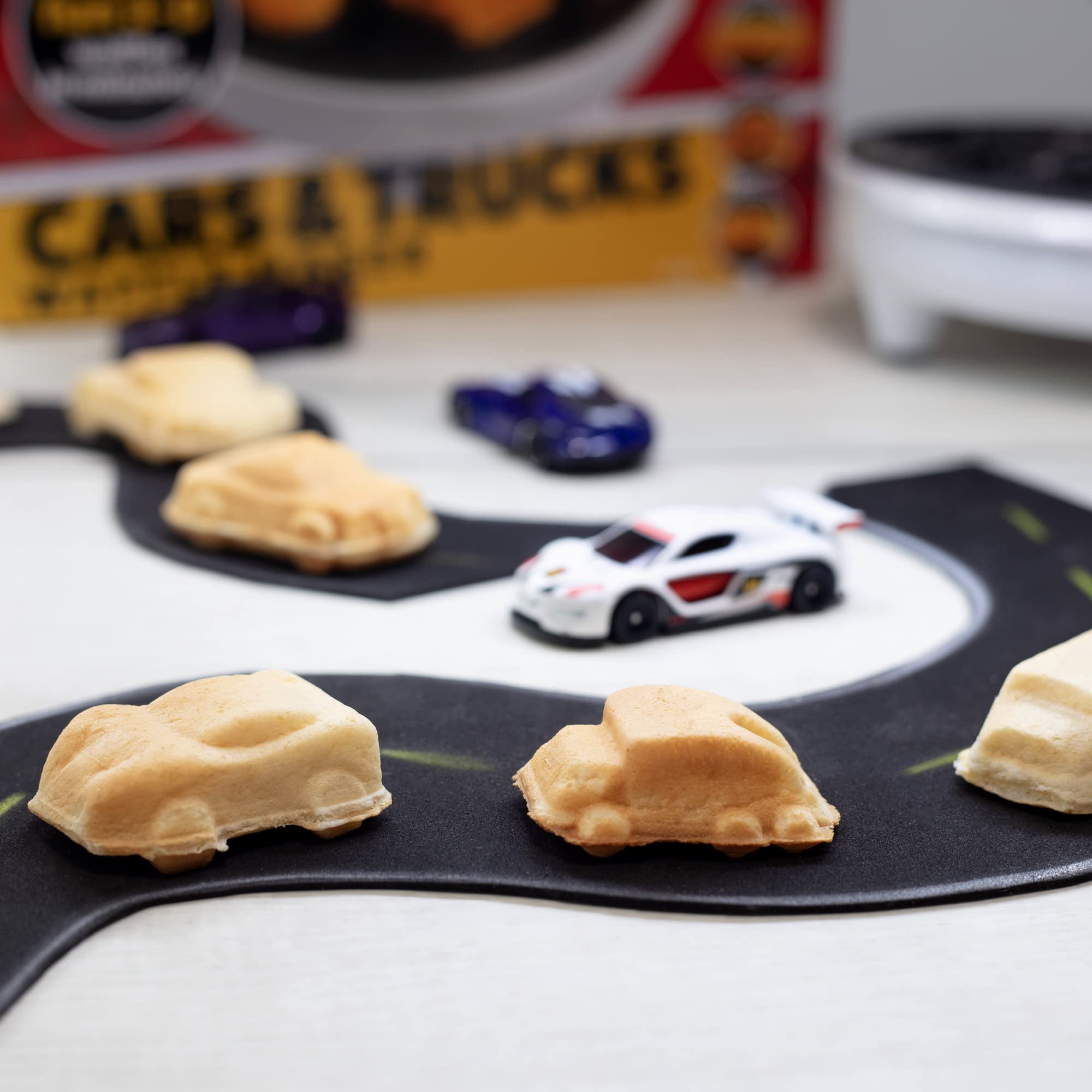 Waffle Wow! garbage truck waffle turns mealtime into playful activity.