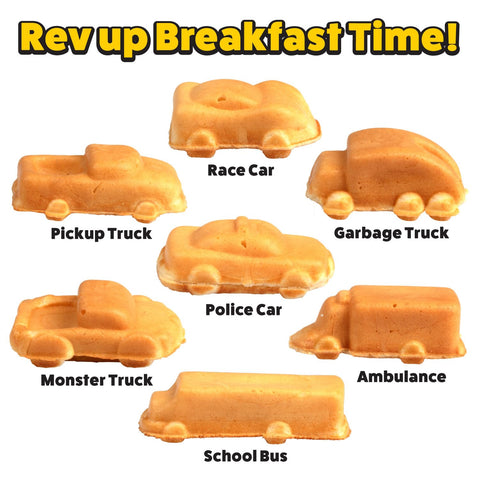 Waffle Wow! pickup truck waffle perfect for quick, playful school-day breakfast.