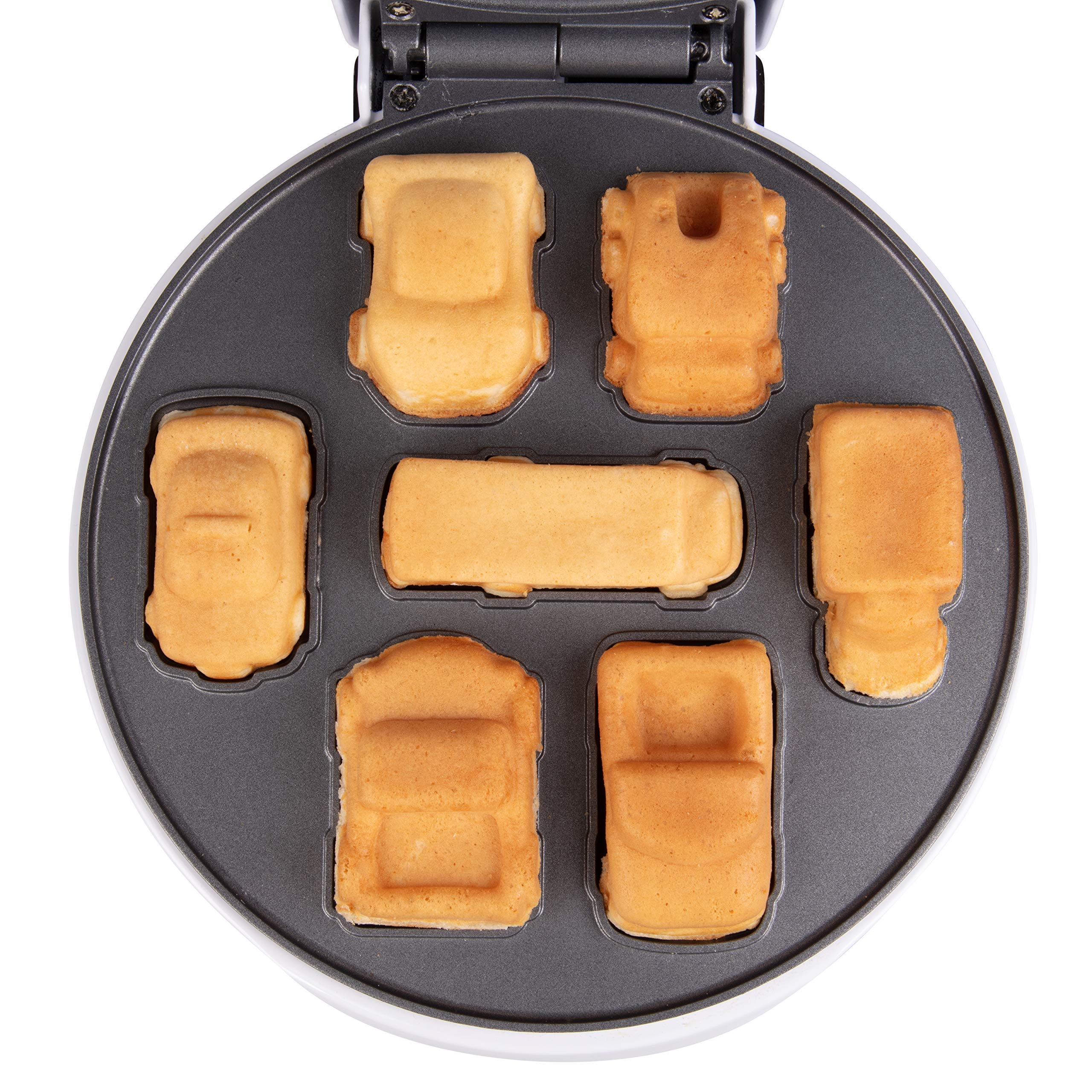 Waffle Wow! race car waffle speeds to the table for a fun breakfast.