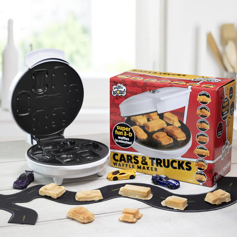 Waffle Wow! car mini waffle maker viewed from above shows compact design.