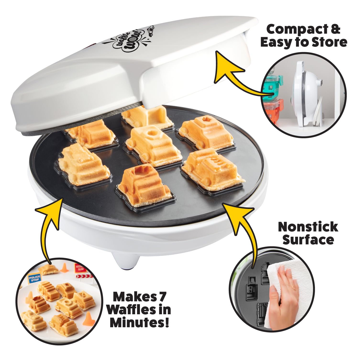 Waffle Wow ambulance waffle shape makes quick, playful mornings