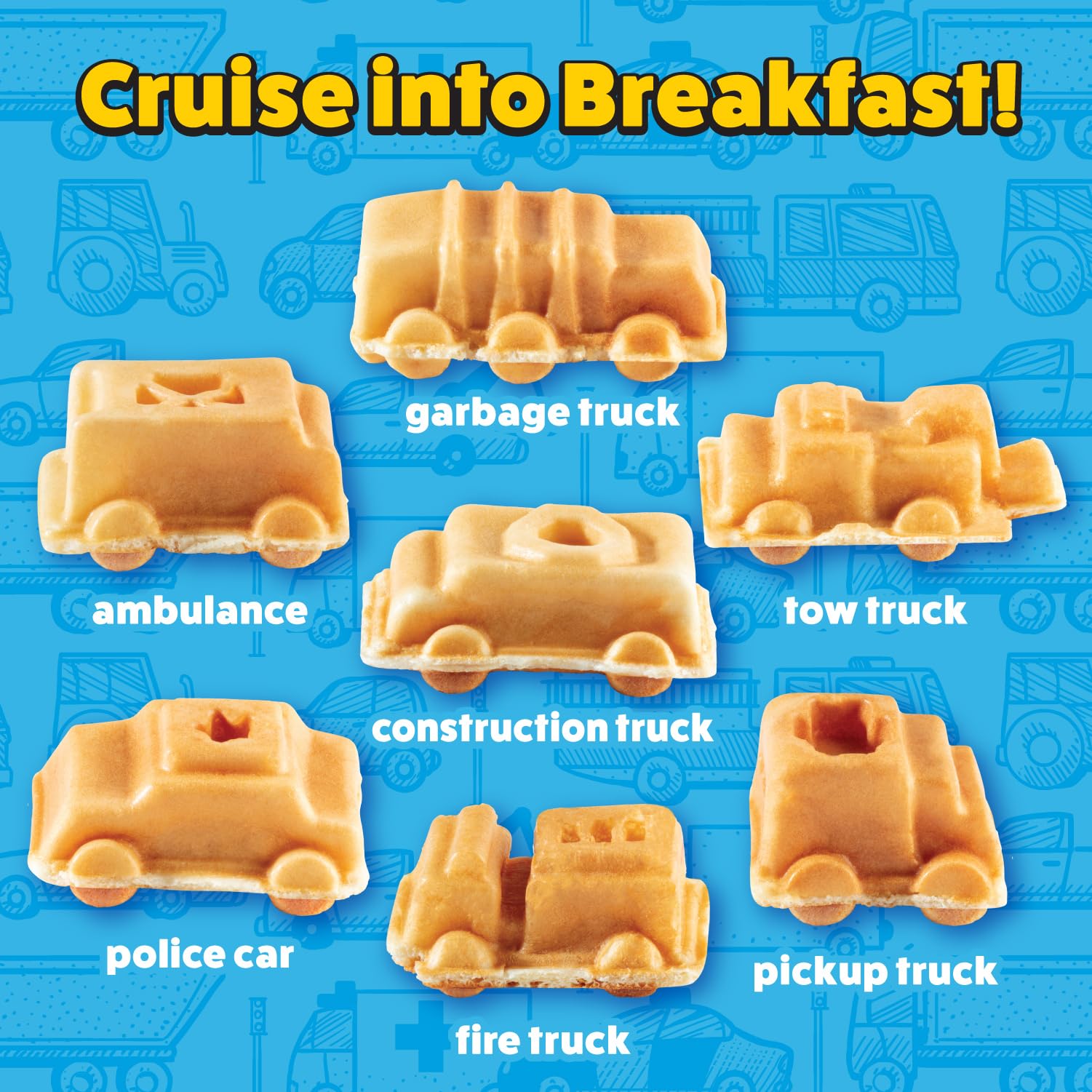 Waffle Wow firetruck waffle shape adds excitement to weekend breakfasts
